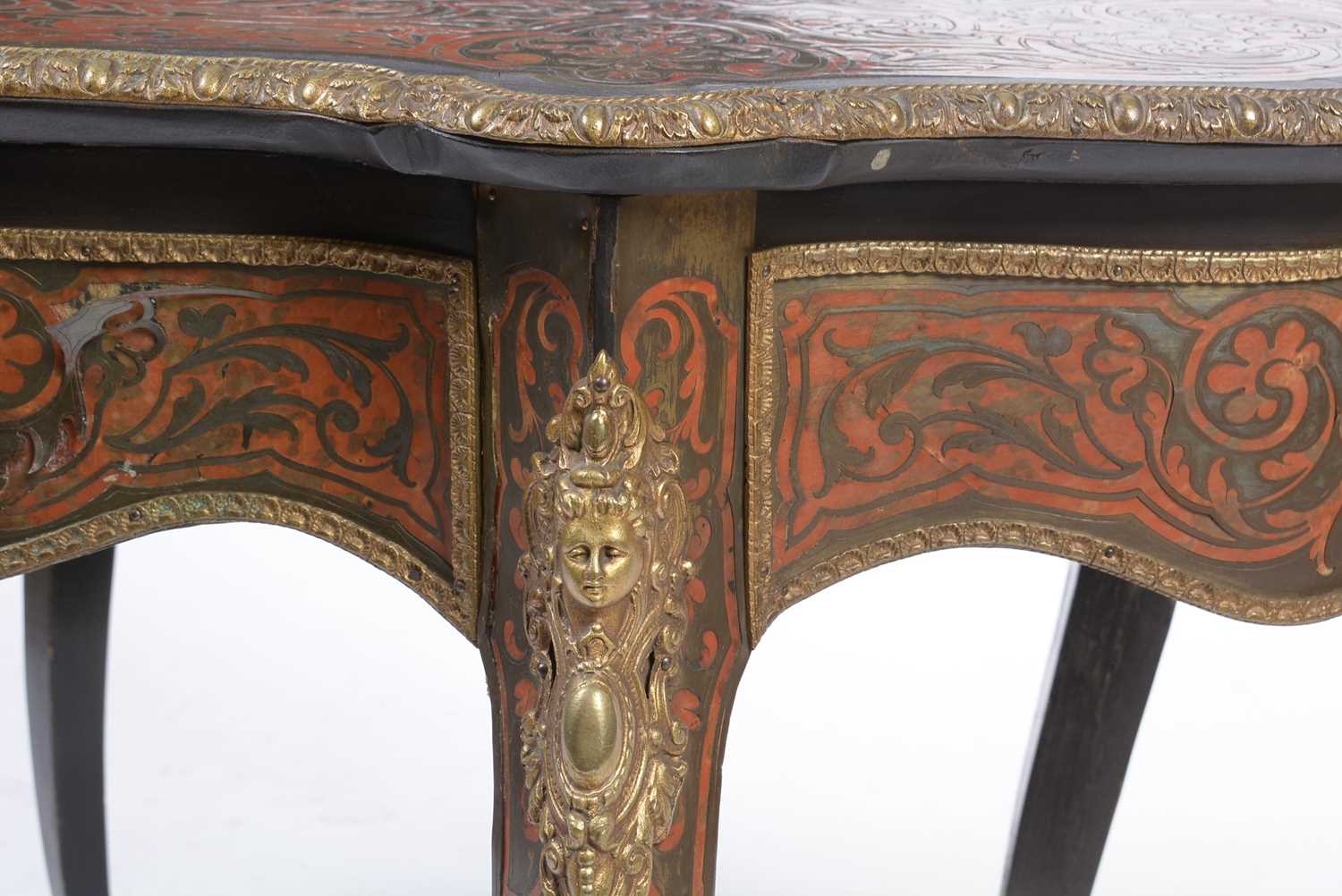 A 19th Century French ebonised and boullework centre table - Image 6 of 14