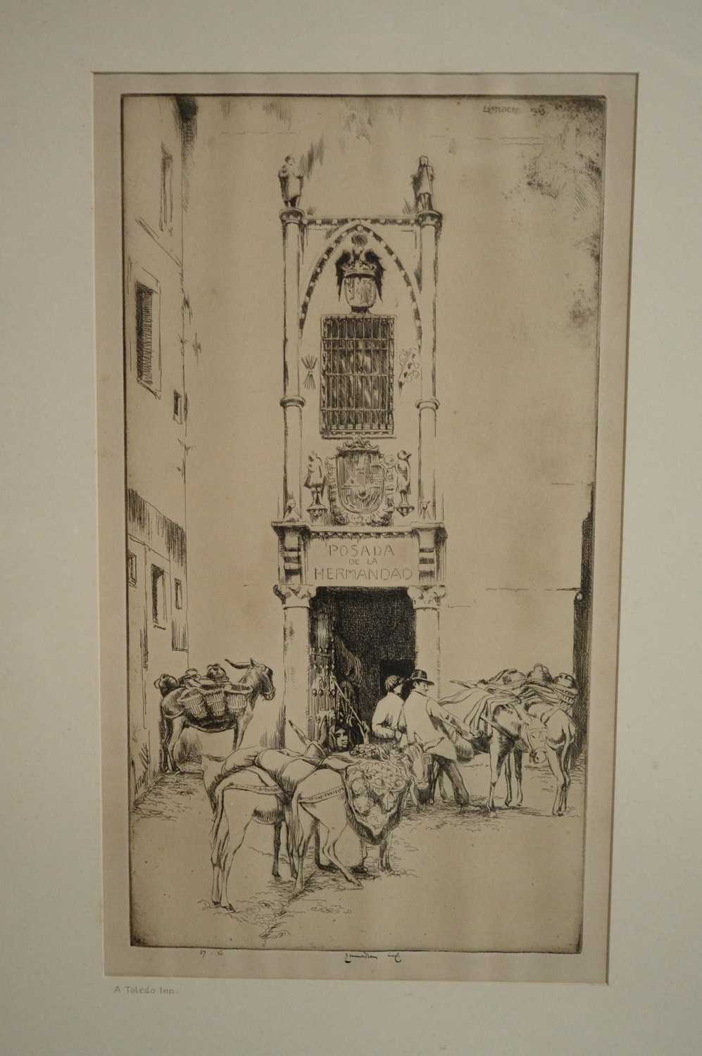 Ernest Stephen Lumsden - A Toledo Inn | etching - Image 4 of 4