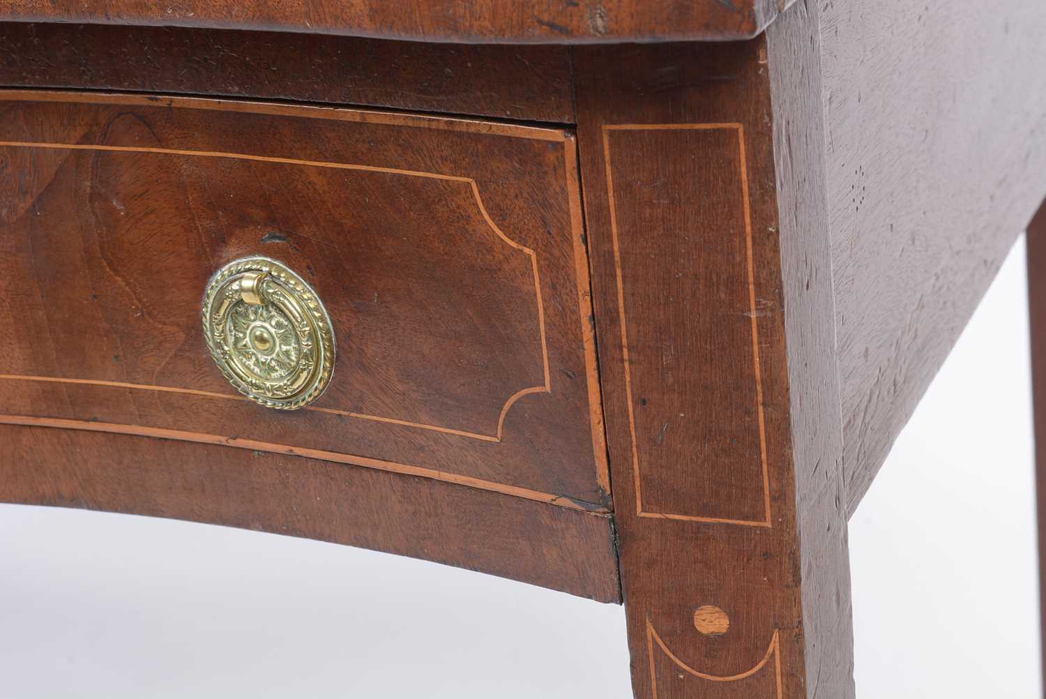 George III mahogany serpentine fronted serving table - Image 8 of 11