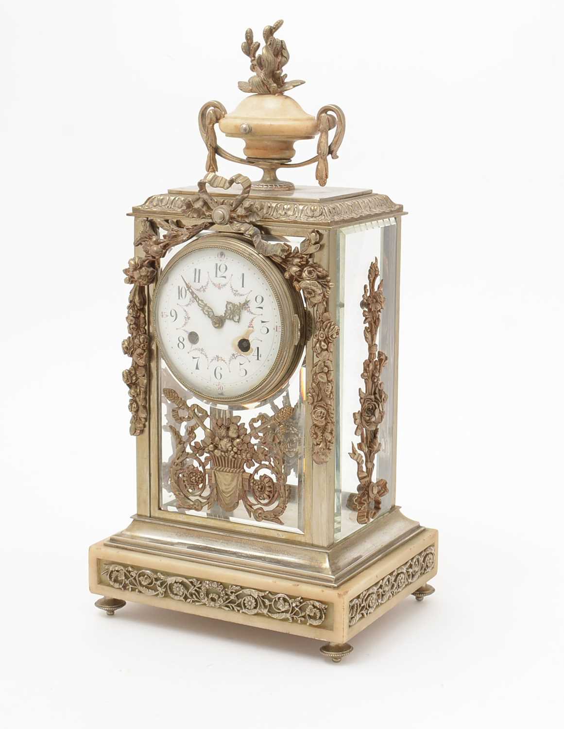 A 19th Century French gilt bronze four-glass eight day mantel clock - Image 2 of 6