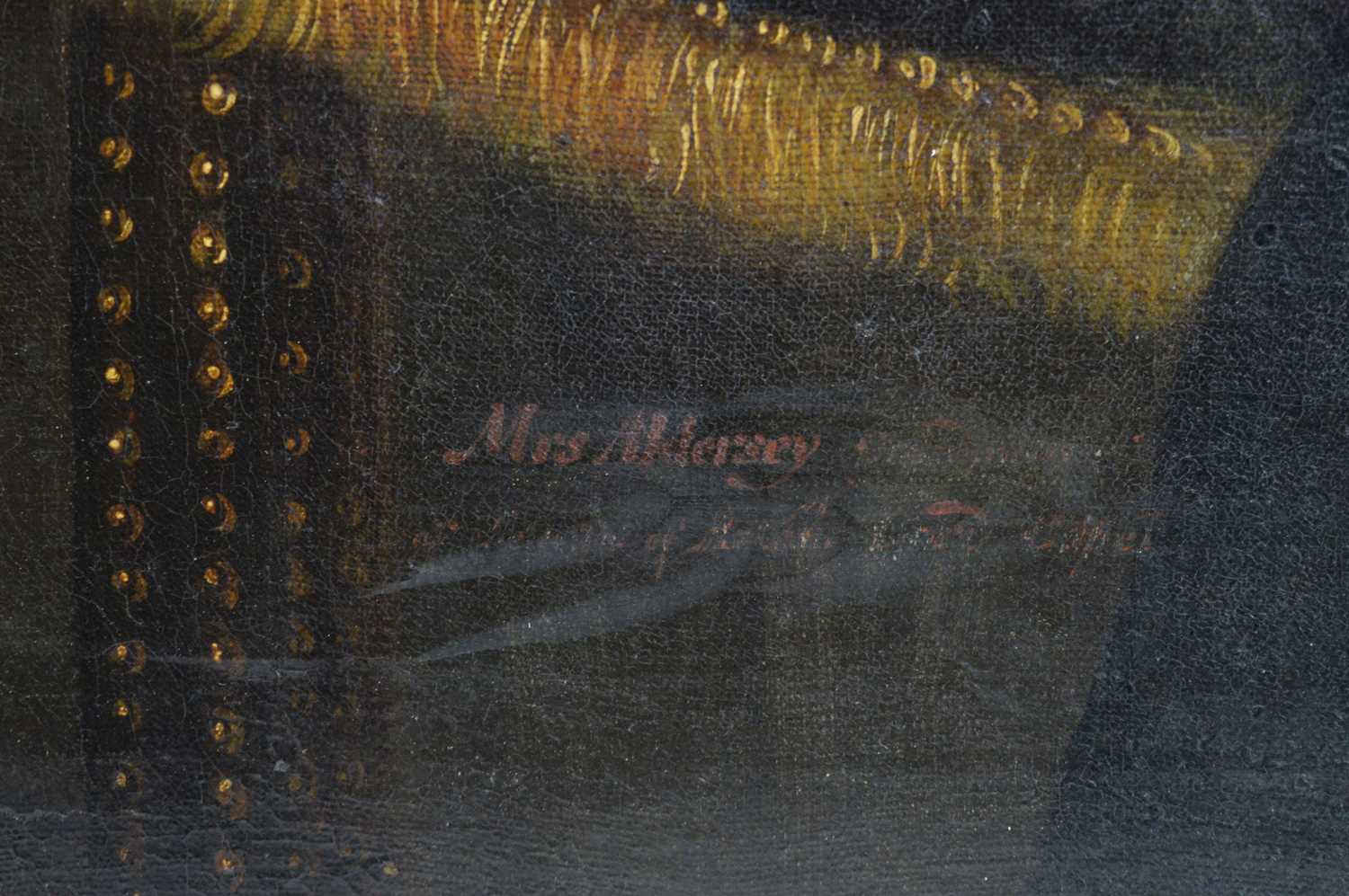 17th Century English School - Three-quarter-length Portrait of Mrs Aldersey | oil - Image 3 of 4