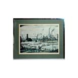 After L. S. Lowry RBA RA - An Industrial Town | signed limited edition collotype