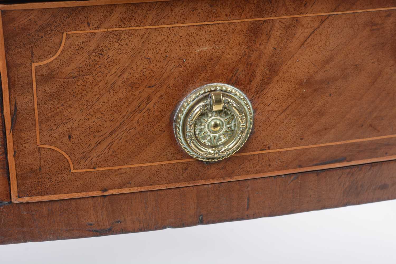 George III mahogany serpentine fronted serving table - Image 4 of 11