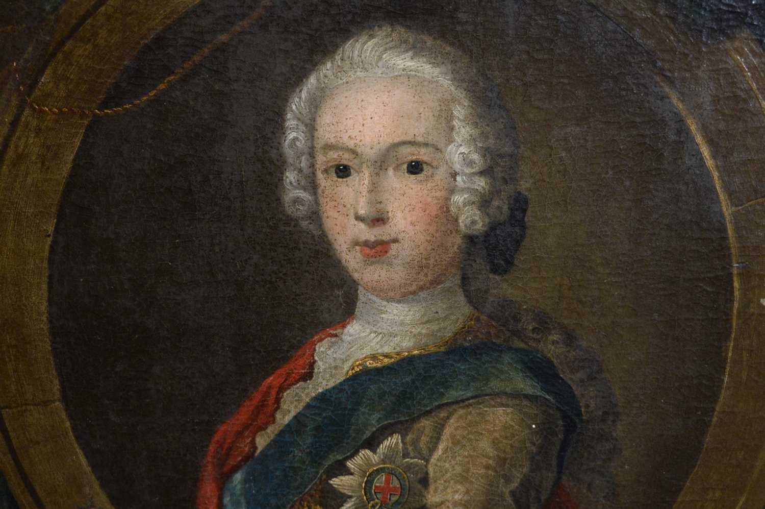 18th Century English School - Portrait of Bonnie Prince Charlie with Thomas Walpole connection | oil - Image 2 of 9