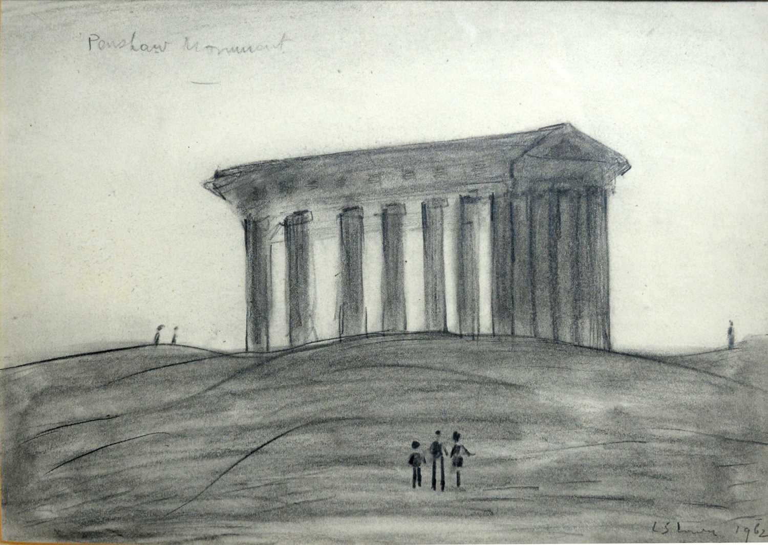 L. S. Lowry RBA RA - Penshaw Monument | pencil drawing - Image 3 of 9