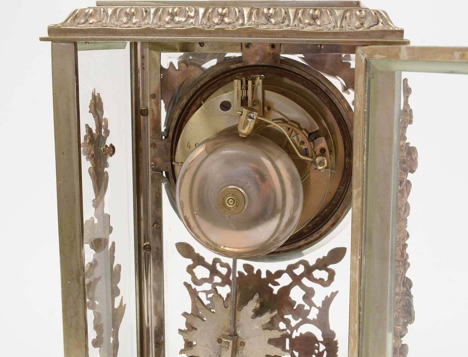 A 19th Century French gilt bronze four-glass eight day mantel clock - Image 5 of 6