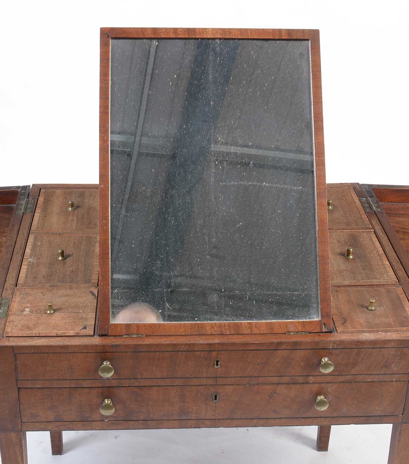 A George III mahogany gentleman's dressing table. - Image 12 of 18