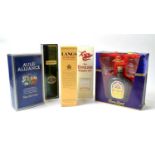 Five Bottles of whisky - Crown Royal, Auld Alliance, Tamdhu, Langs, English Whisky Co