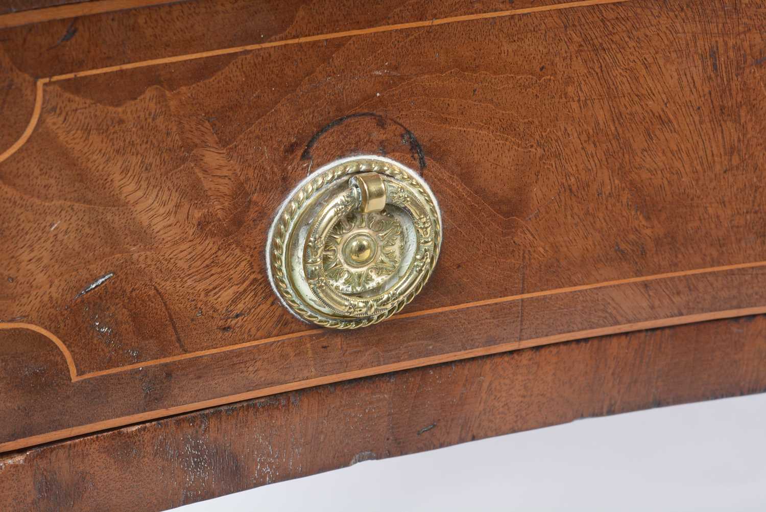 George III mahogany serpentine fronted serving table - Image 2 of 11