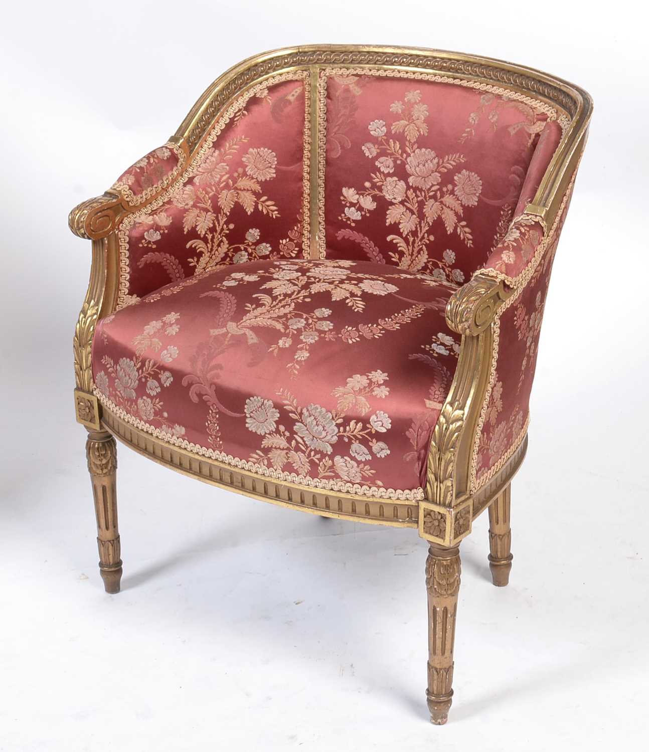 Louis XVI style giltwood Duschesse Brisse - Image 3 of 6