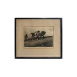 John Atkinson - Ploughing | artist's proof etching