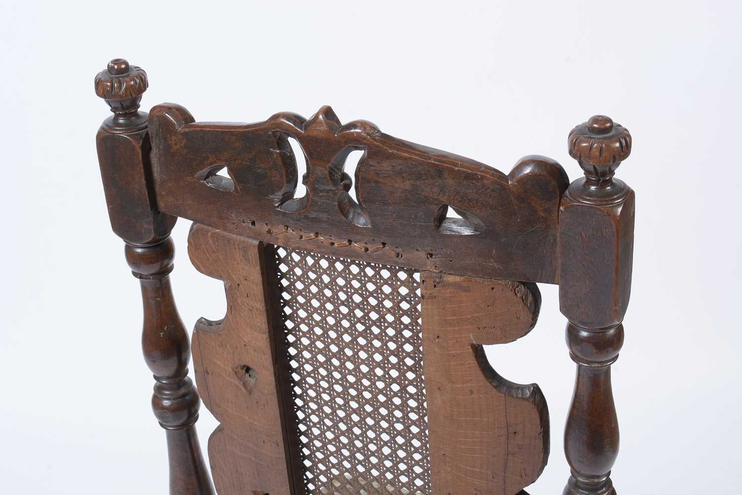 A late 17th Century carved oak chair. - Image 9 of 9