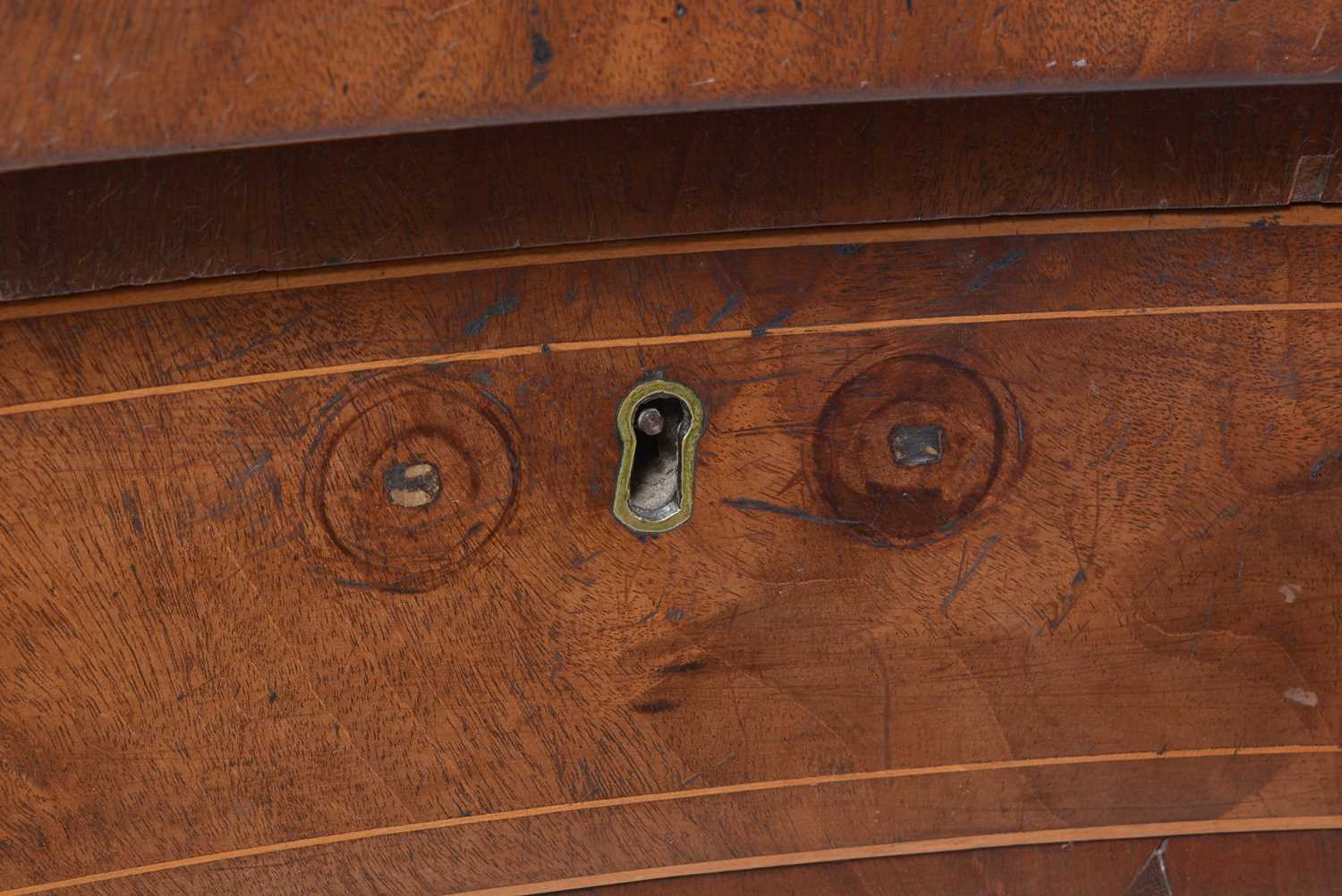 George III mahogany serpentine fronted serving table - Image 10 of 11