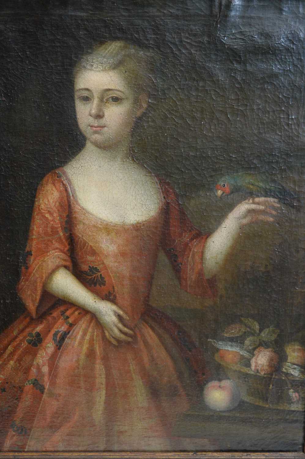 Early 18th Century English School - Portrait of a Young Lady in a Crimson Mantua | oil - Image 2 of 11