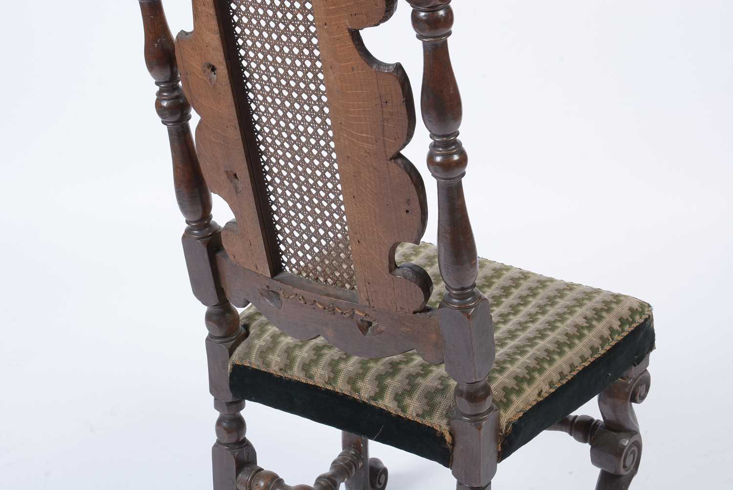 A late 17th Century carved oak chair. - Image 8 of 9