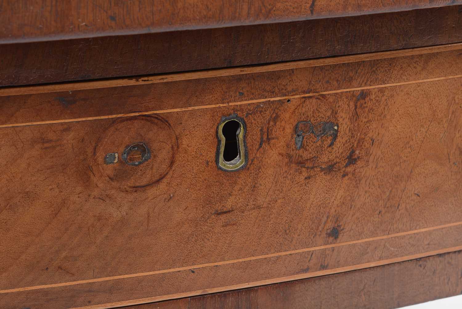 George III mahogany serpentine fronted serving table - Image 3 of 11