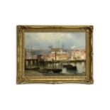 Isaac Chair - View of Newcastle Quayside | oil