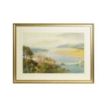 John Shapland - Large Panoramic View of Conwy Wales | watercolour