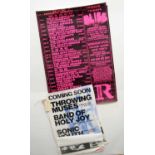 A good collection of music posters 1989-1991 from Newcastle Riverside