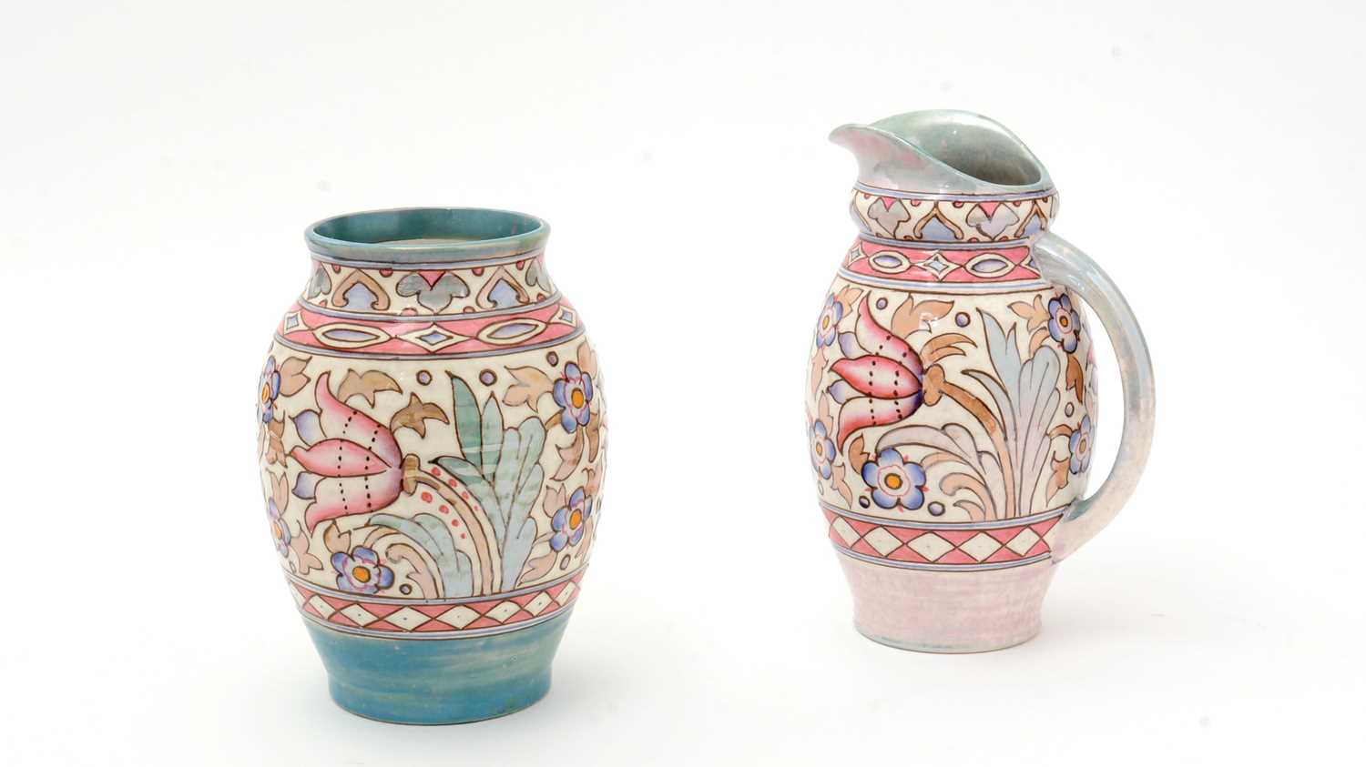 Charlotte Rhead vase and ewer