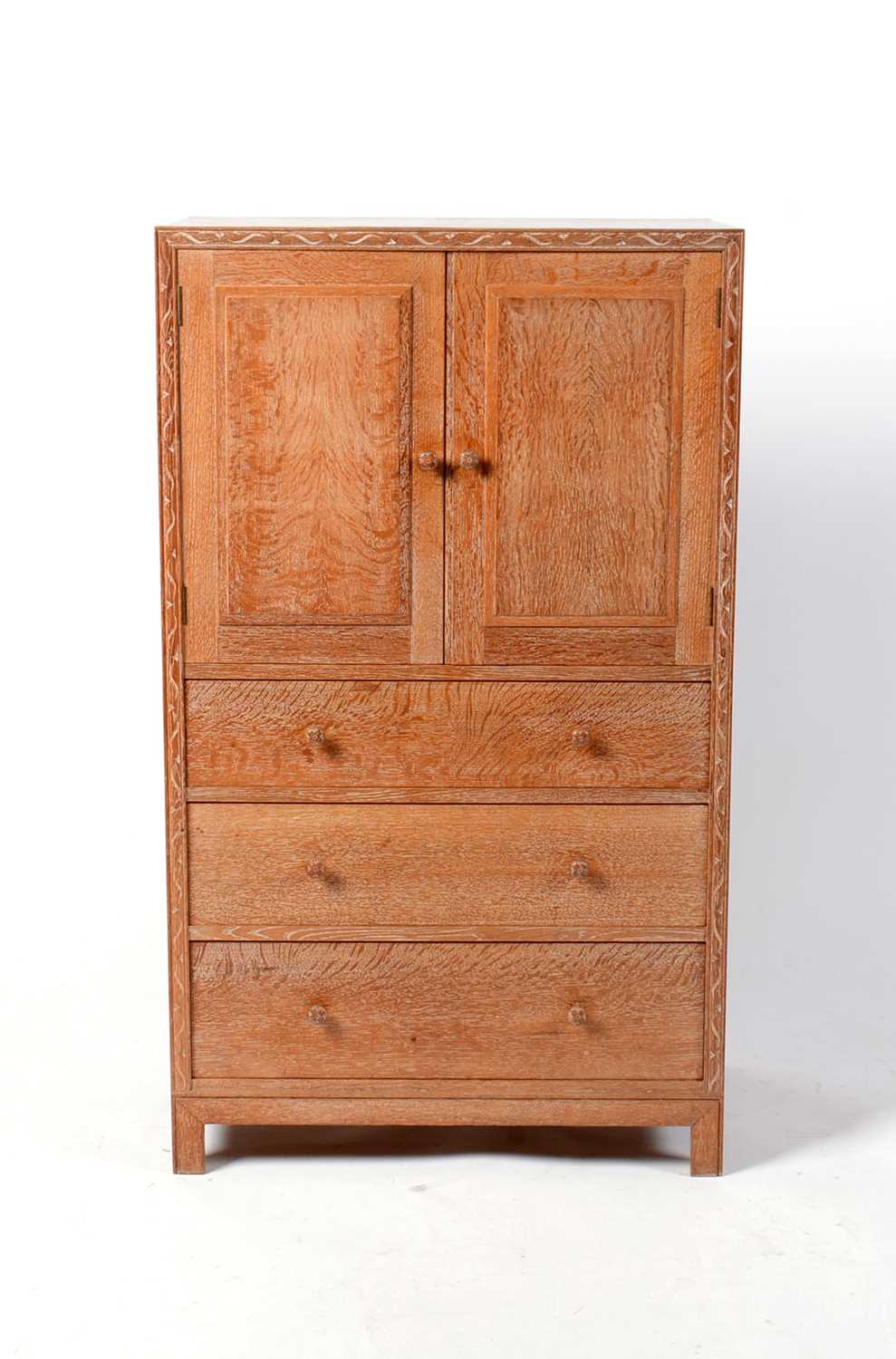 Heals - a retro vintage 20th Century limed oak bedroom suite - Image 3 of 13