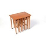 After Poul Hundevad - a retro vintage circa 1970's teak quartetto nest of tables