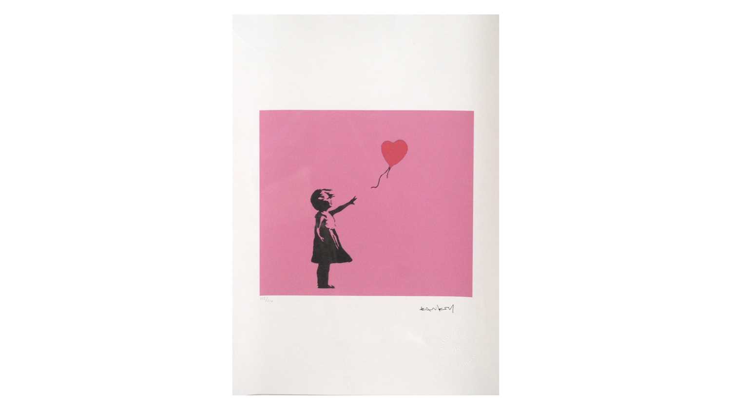 After Banksy - Girl with Balloon (Pink) | limited edition digital print