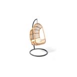 A retro bamboo and rattan hanging Egg easy lounge chair