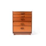 A retro vintage mid 20th Century circa 1960s White & Newton teak wood chest of drawers