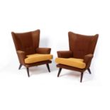 G Plan - Donald Gomme - pair of retro wingback armchairs