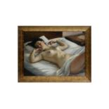 Karel Skala - Recumbent Female Nude | oil