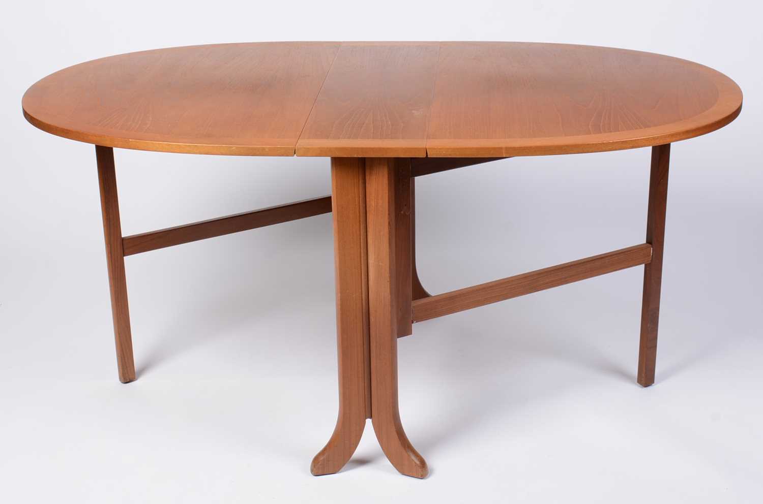 Nathan - British modern design, a retro vintage teak wood extendable dining table and chairs. - Image 3 of 9