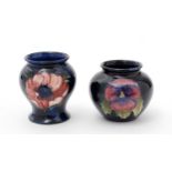 Two small Moorcroft vases