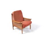 Greaves and Thomas - A retro vintage mid 20th Century circa 1960s teak bergere armchair