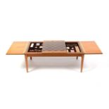 A retro vintage circa 1970's backgammon/chess/gaming/coffee table of rectangular form,