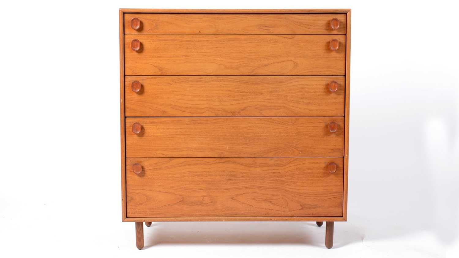 Meredew: A retro vintage 20th Century circa 1960's teak wood chest of drawers