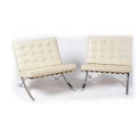 After Ludwig Mies Van der Rohe & Lilly Reich - two Barcelona chairs