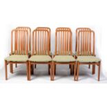 A set of eight retro vintage mid 20th century dining chairs by Preben Schou of Denmark