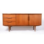 A retro vintage circa 1960s Danish inspired teak sideboard credenza