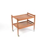 A retro vintage mid 20th Century circa 1960s teak two-tier trolley