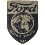 ﻿An enamel advertising sign, ﻿Ford Agence Service,