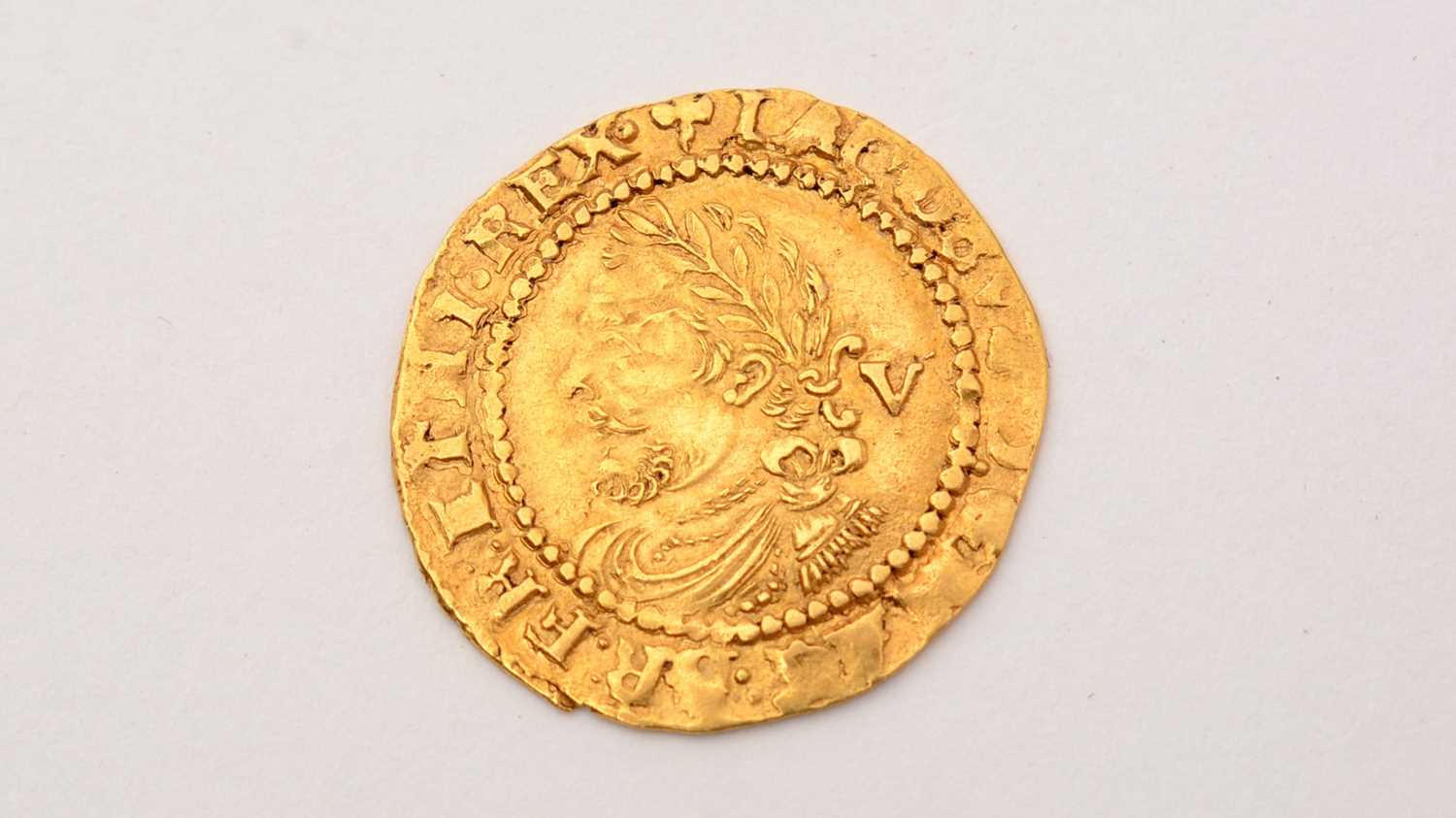 James I quarter Laurel hammered gold coin, - Image 2 of 2