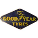 An enamel advertising sign, Good Year Tyres