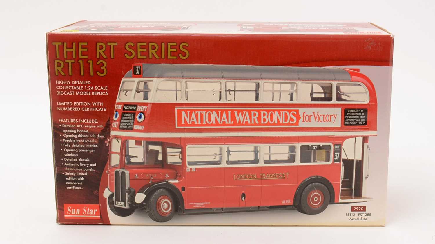 Sunstar 1:24 scale diecast model replica of the RT series RT113 2920