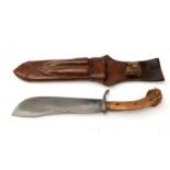 An early 20th Century hunting knife, by Carl Grasser,