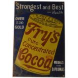 ﻿An enamel advertising sign,﻿ Fry's Pure Concentrated Cocoa