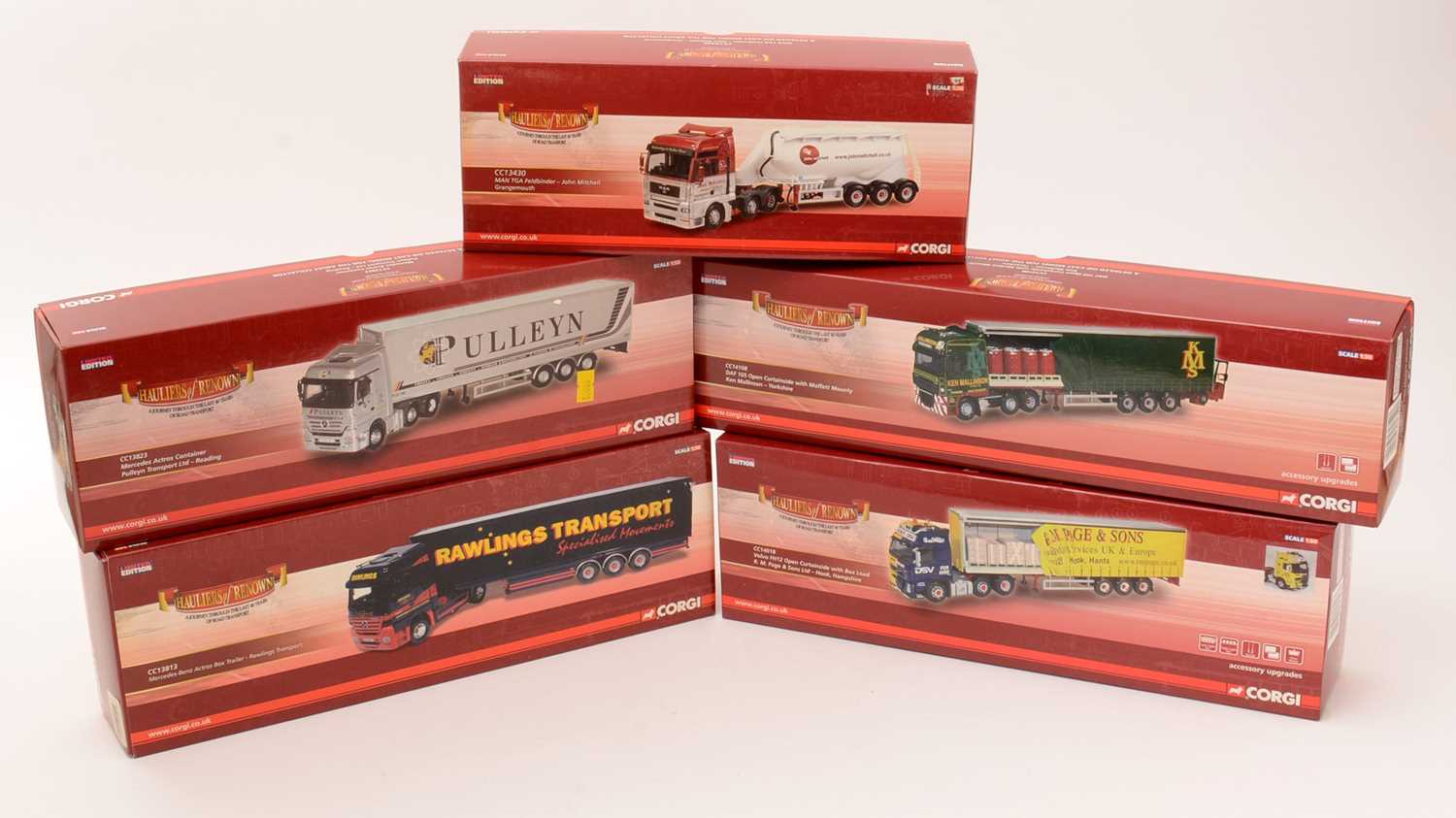 Five Corgi Limited Edition Hauliers of Renown 1:50 scale commercial trucks