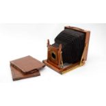 A J. Lizars plate camera; and two mahogany dark-slides.