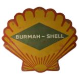 ﻿An enamel advertising sign, ﻿Burmah-Shell,