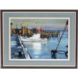 Ross Hickling - 247 Moored off the Coast | pastel